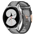 For Samsung Galaxy Watch4 40mm 20mm Nylon Woven Watch Band(Grey)