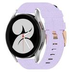 For Samsung Galaxy Watch4 40mm 20mm Nylon Woven Watch Band(Light Purple)