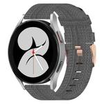 For Samsung Galaxy Watch4 40mm 20mm Nylon Woven Watch Band(Dark Grey)