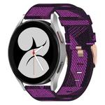 For Samsung Galaxy Watch4 40mm 20mm Nylon Woven Watch Band(Purple)