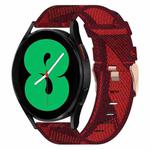 For Samsung Galaxy Watch4 44mm 20mm Nylon Woven Watch Band(Red)