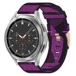 For Samsung Galaxy Watch4 Classic 46mm 20mm Nylon Woven Watch Band(Purple)
