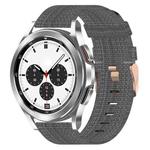 For Samsung Galaxy Watch4 Classic 42mm 20mm Nylon Woven Watch Band(Dark Grey)
