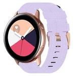 For Samsung Galaxy Watch Active 2 20mm Nylon Woven Watch Band(Light Purple)