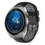 For Huawei Watch GT3 Pro 46mm 22mm Two-Color Breathable Silicone Watch Band(Black+Grey)