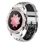 For Honor Watch Dream 22mm Two-Color Breathable Silicone Watch Band(White+Black)