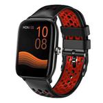 For Xiaomi Haylou GST LS09B 22mm Two-Color Breathable Silicone Watch Band(Black+Red)