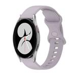 For Samsung Galaxy Watch4 40mm 20mm Butterfly Buckle Solid Color Silicone Watch Band(Lavender Purple)