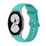 For Samsung Galaxy Watch4 40mm 20mm Butterfly Buckle Solid Color Silicone Watch Band(Water Duck)