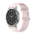 For Samsung Galaxy Watch4 Classic 46mm 20mm Butterfly Buckle Solid Color Silicone Watch Band(Sand Pink)