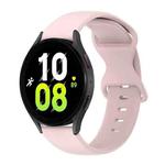 For Samsung Galaxy Watch 5 40mm 20mm Butterfly Buckle Solid Color Silicone Watch Band(Pink)
