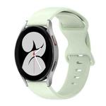 For Samsung Galaxy Watch 4 40mm 20mm Butterfly Buckle Solid Color Silicone Watch Band(Light Green)