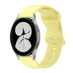 For Samsung Galaxy Watch 4 40mm 20mm Butterfly Buckle Solid Color Silicone Watch Band(Yellow)