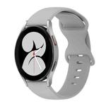 For Samsung Galaxy Watch 4 40mm 20mm Butterfly Buckle Solid Color Silicone Watch Band(Grey)