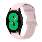 For Samsung Galaxy Watch 4 44mm 20mm Butterfly Buckle Solid Color Silicone Watch Band(Pink)