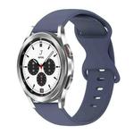 For Samsung Galaxy Watch 4 Classic 42mm 20mm Butterfly Buckle Solid Color Silicone Watch Band(Blue Gray)