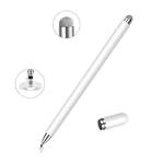 AT-30 2-in-1  Silicone Sucker + Conductive Cloth Head Handwriting Touch Screen Pen Mobile Phone Passive Capacitive Pen(White)