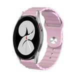 For Samsung Galaxy Watch 4 40mm 20mm Corrugated Silicone Watch Band(Pink)