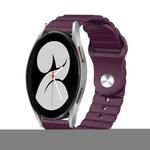 For Samsung Galaxy Watch 4 40mm 20mm Corrugated Silicone Watch Band(Purple)