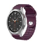 For Samsung Galaxy Watch 4 Classic 46mm 20mm Corrugated Silicone Watch Band(Purple)