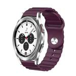 For Samsung Galaxy Watch 4 Classic 42mm 20mm Corrugated Silicone Watch Band(Purple)