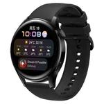 For Huawei Watch3 22mm Waterproof Sports Silicone Watch Band(Black)