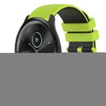 For Garmin VivoMove Style 20mm Checkered Two-Color Silicone Watch Band(Lime Green+Black)