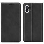 For Nothine Phone 1 Retro-skin Magnetic Suction Leather Phone Case(Black)