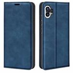 For Nothine Phone 1 Retro-skin Magnetic Suction Leather Phone Case(Dark Blue)