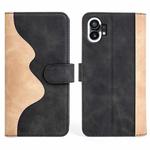 For Nothing Phone 1 Stitching Horizontal Flip Leather Phone Case(Black)