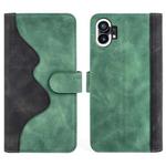 For Nothing Phone 1 Stitching Horizontal Flip Leather Phone Case(Green)