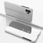 For Nohing Phone 1 Plated Mirror Horizontal Flip Leather Case with Holder(Silver)