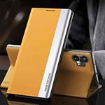 For Nohing Phone 1 Side Electroplated Adsorption Leather Phone Case(Yellow)