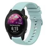 For Garmin Forerunner 255S 18mm Solid Color Soft Silicone Watch Band(Sapphire Green)