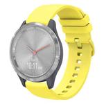 For Garmin Vivomove 3S 18mm Solid Color Soft Silicone Watch Band(Yellow)