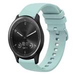 For Garmin Vivomove Sport 20mm Solid Color Soft Silicone Watch Band(Sapphire Green)