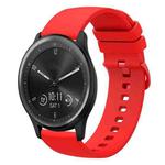 For Garmin Vivomove Sport 20mm Solid Color Soft Silicone Watch Band(Red)