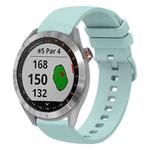 For Garmin Approach S40 20mm Solid Color Soft Silicone Watch Band(Sapphire Green)