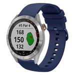 For Garmin Approach S40 20mm Solid Color Soft Silicone Watch Band(Navy Blue)