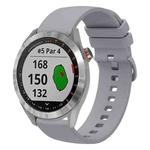 For Garmin Approach S40 20mm Solid Color Soft Silicone Watch Band(Grey)