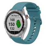 For Garmin Approach S40 20mm Solid Color Soft Silicone Watch Band(Pine Green)