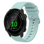 For Garmin Forerunner 158 20mm Solid Color Soft Silicone Watch Band(Sapphire Green)