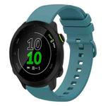 For Garmin Forerunner 158 20mm Solid Color Soft Silicone Watch Band(Pine Green)