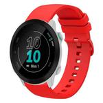For Garmin Forerunner 55 20mm Solid Color Soft Silicone Watch Band(Red)