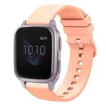 For Garmin Venu SQ 20mm Solid Color Soft Silicone Watch Band(Pink)