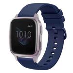 For Garmin Venu SQ 20mm Solid Color Soft Silicone Watch Band(Navy Blue)