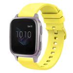 For Garmin Venu SQ 20mm Solid Color Soft Silicone Watch Band(Yellow)