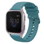 For Garmin Venu SQ 20mm Solid Color Soft Silicone Watch Band(Pine Green)