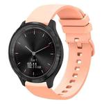 For Garmin Vivomove 3 20mm Solid Color Soft Silicone Watch Band(Pink)
