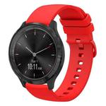 For Garmin Vivomove 3 20mm Solid Color Soft Silicone Watch Band(Red)